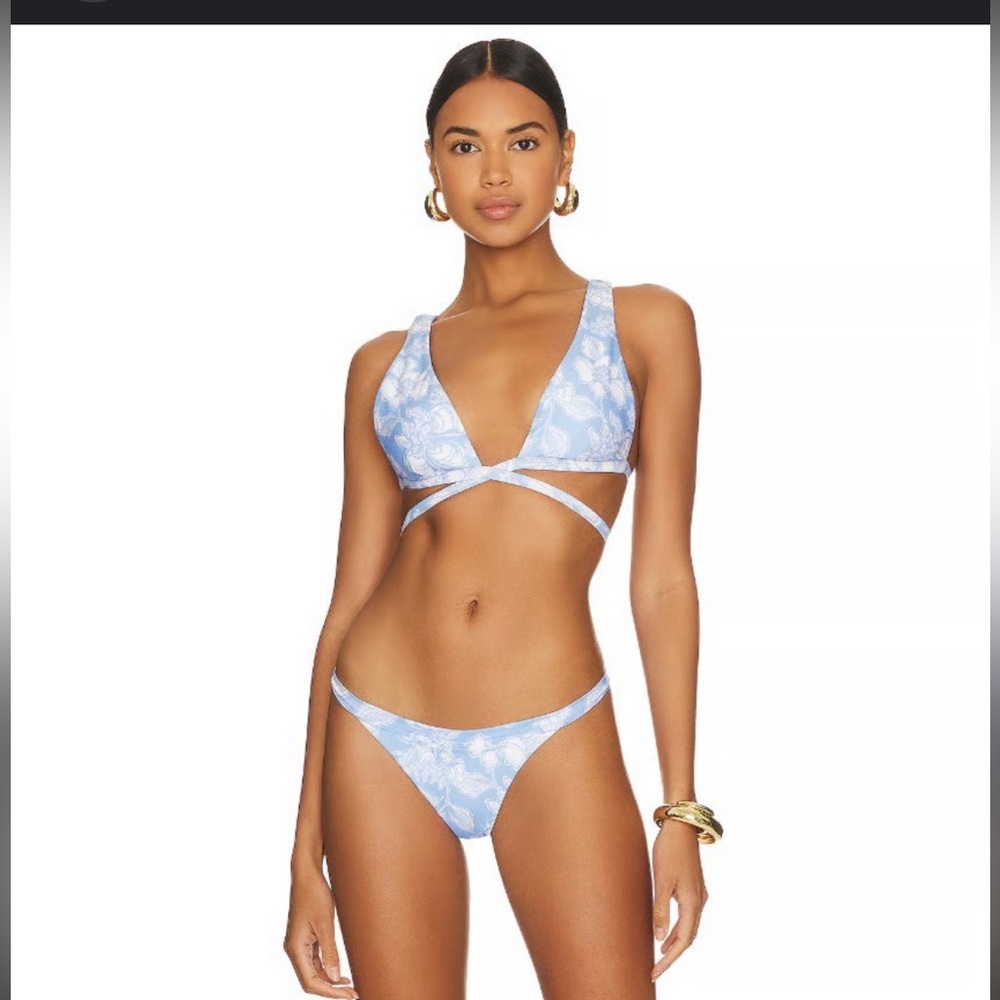 L Space Avery Blue Floral Bikini Set